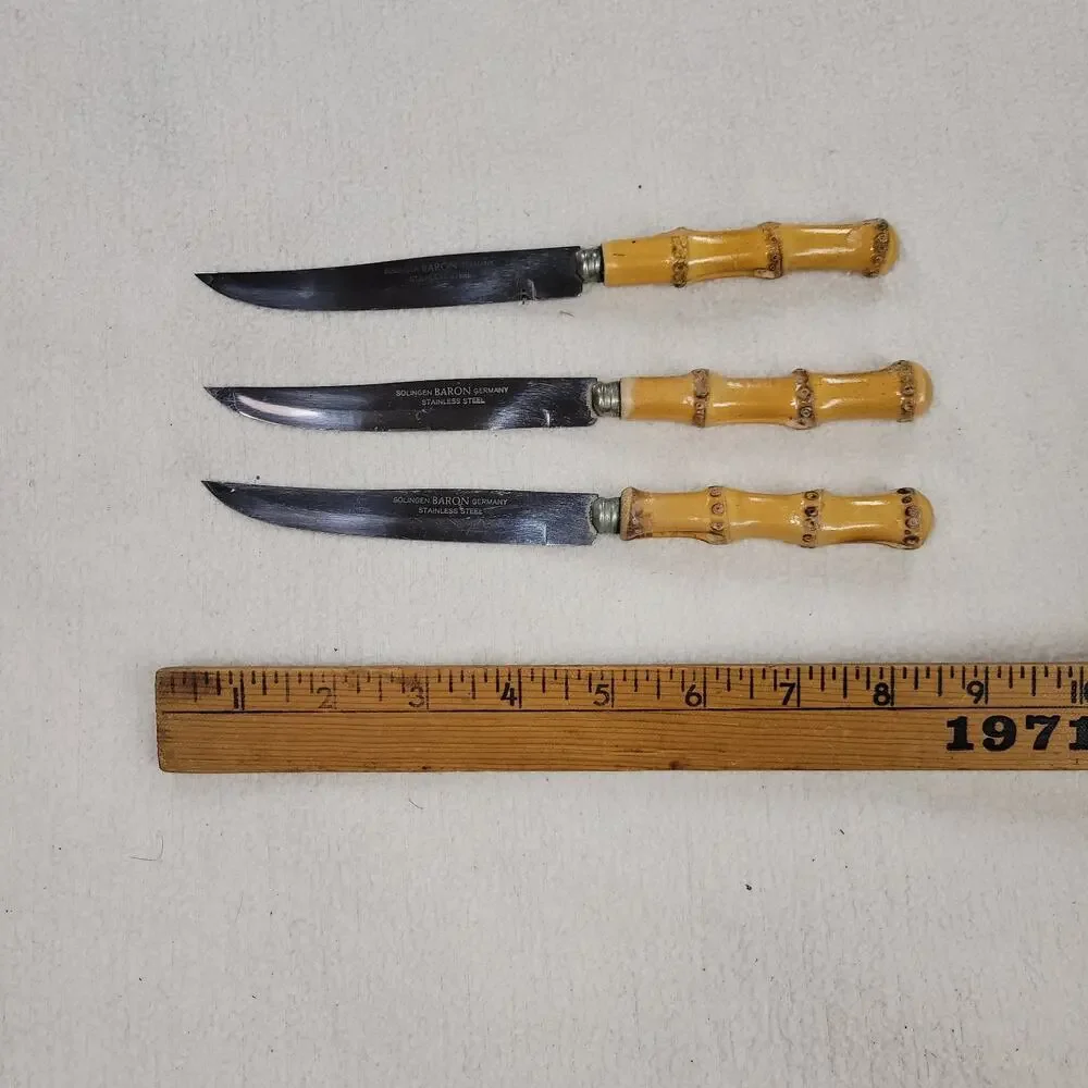Vtg German Soligen Baron Knives MCM Home Kitchen Cooking Utensils Chef Cooks